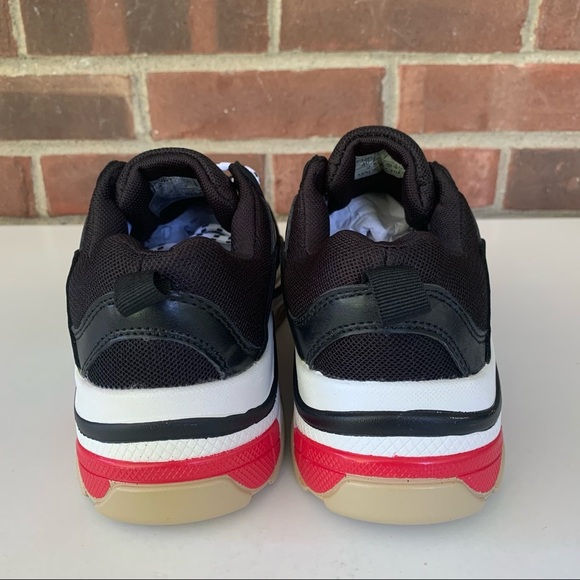 Fashion Casual black lace up sneakers Women’s size US 7 M NEW - Picture 5 of 8